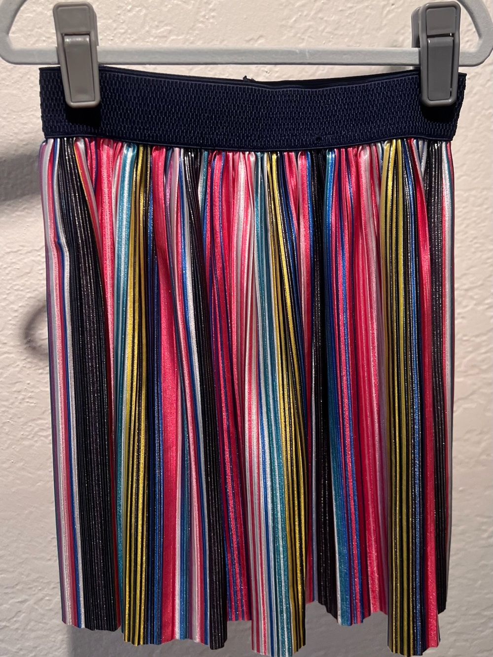 Garanimals Multicolor Striped Pleated Skirt with Navy Waistband